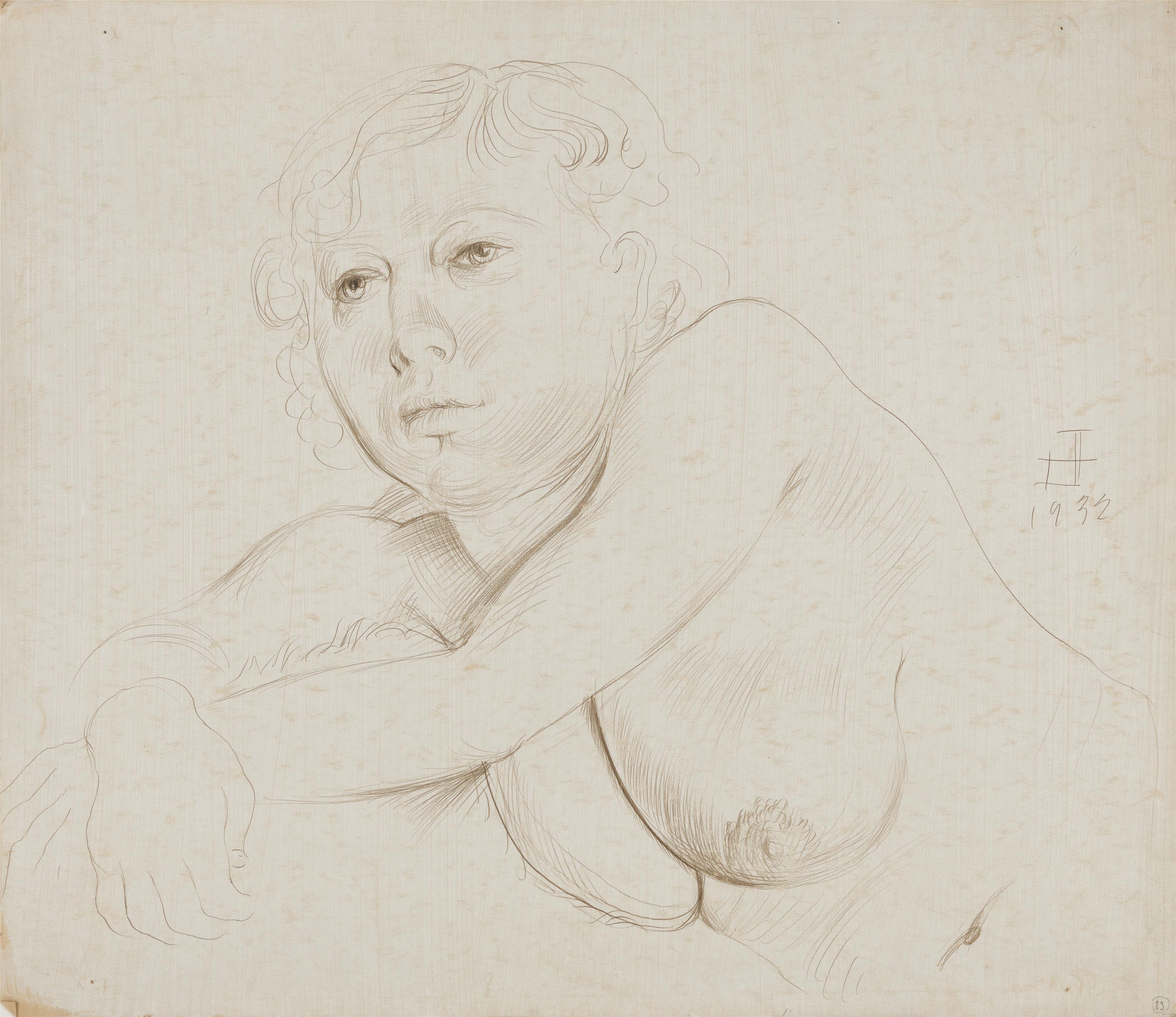Otto Dix - Liegender Halbakt