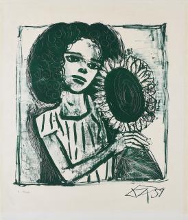 Otto Dix - Mädchen mit Sonnenblume.