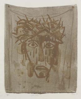 Otto Dix - Schweißtuch II (Mund geöffnet)