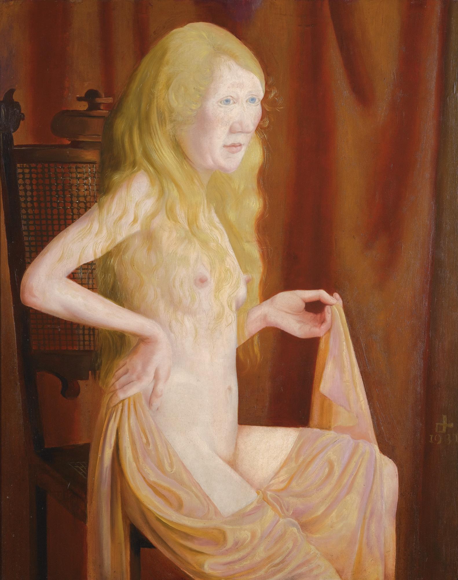 Otto Dix - Sitzender Akt Mit Blondem Haar (Seated Nude With Blond Hair)