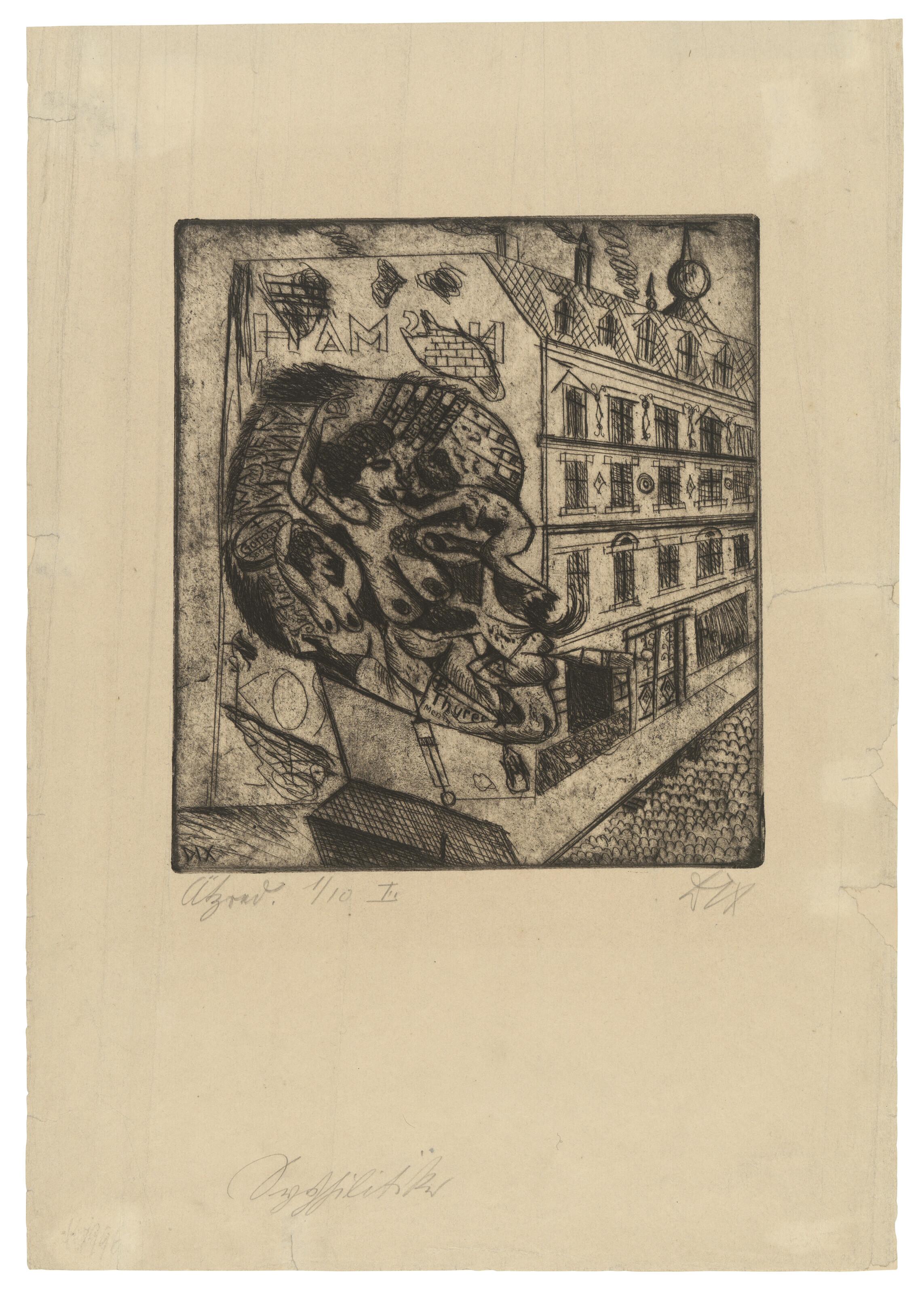 Otto Dix - Syphilitiker, from: Radierwerk II