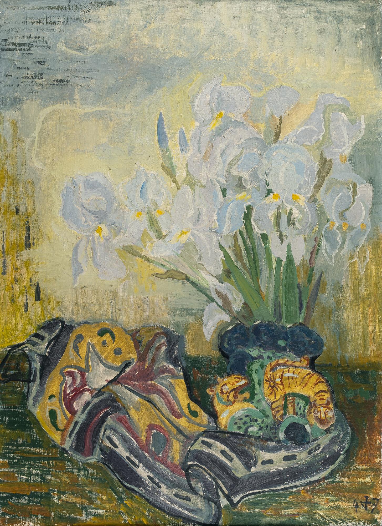 Otto Dix - Weiße Iris mit Decke