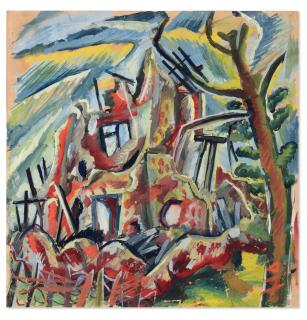 Otto Dix - Zertrümmertes Haus