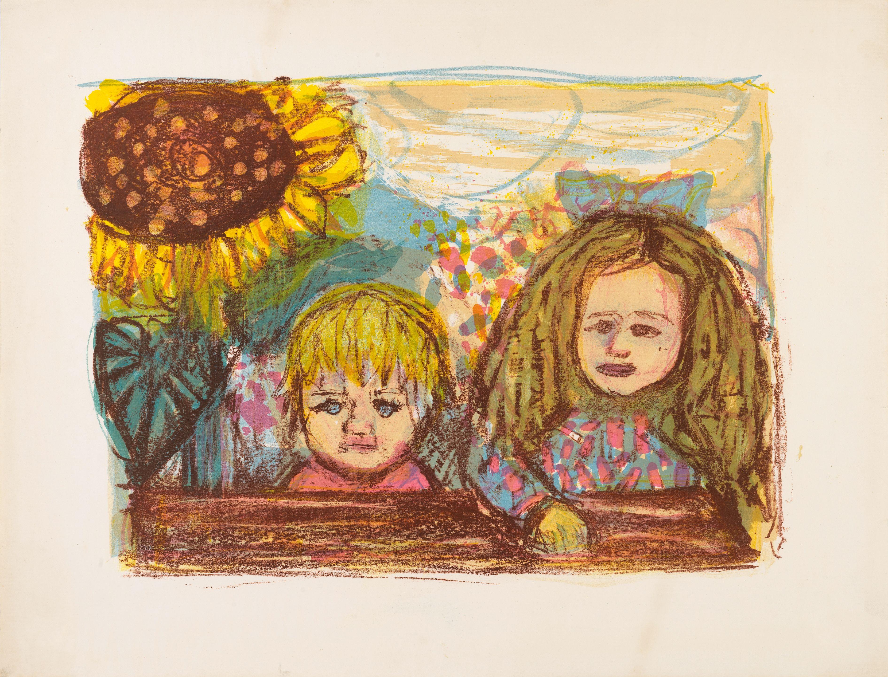 Otto Dix - Zwei Kinder (Mit Sonnenblume)