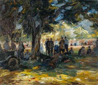 Otto Eduard Pippel - „Autorennen im Forstenrieder Park“