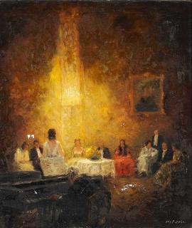 Otto Eduard Pippel - Ein Lied. Gesellschaft im Musiksalon