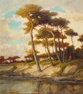 Otto Eduard Pippel - Landschaft mit Kühen