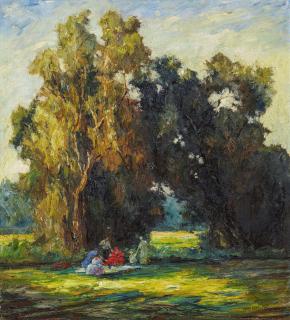 Otto Eduard Pippel - Picknick im Wald.