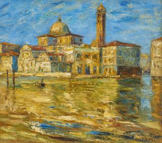 Otto Eduard Pippel - Venedig. Canal Grande mit Kirche San Geremia.