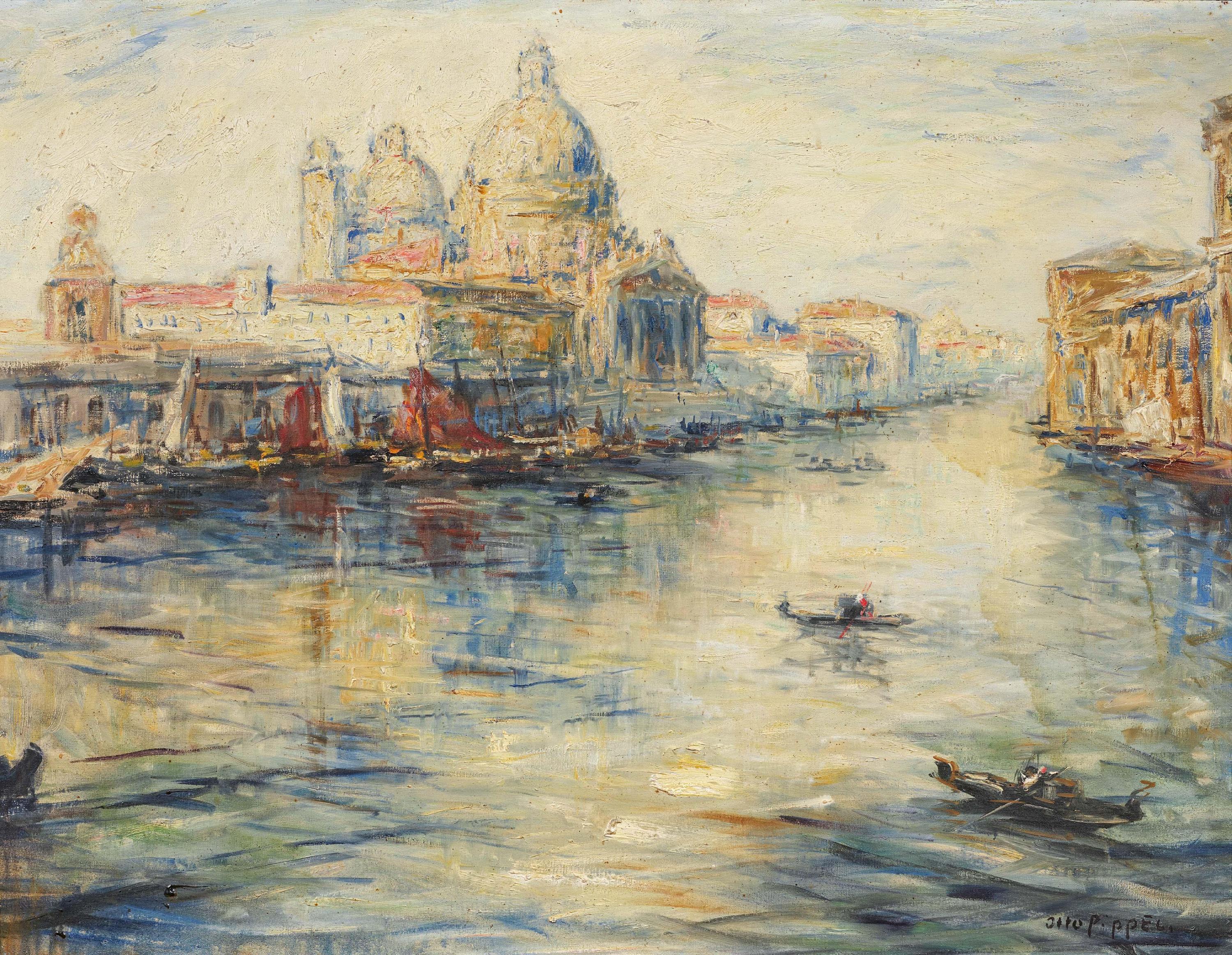 Otto Eduard Pippel - Venedig. Santa Maria della Salute und der Canal Grande.