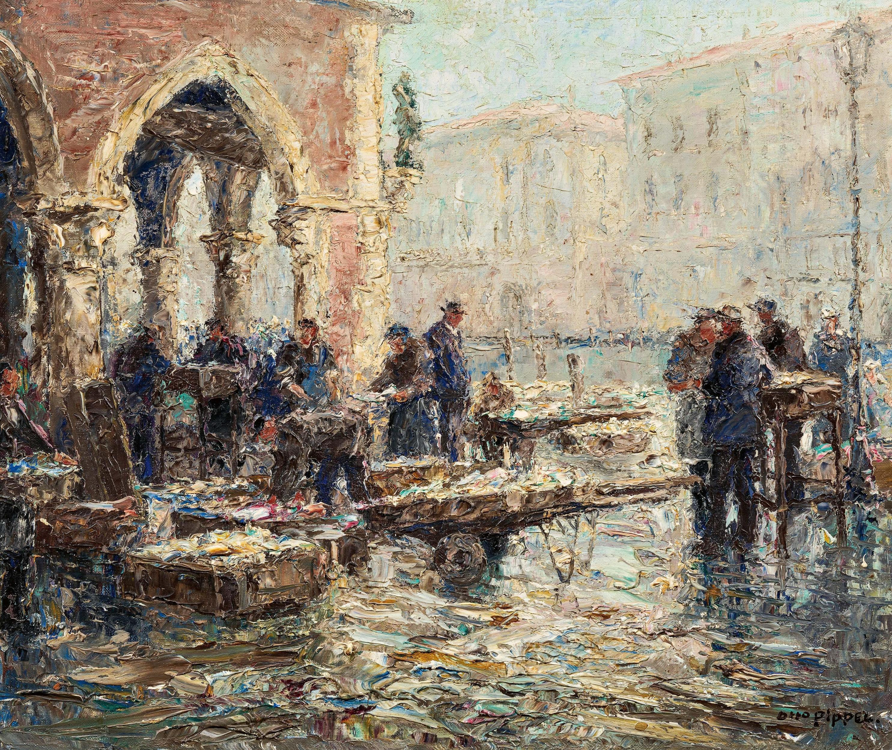 Otto Eduard Pippel - Venezianische Marktstände.