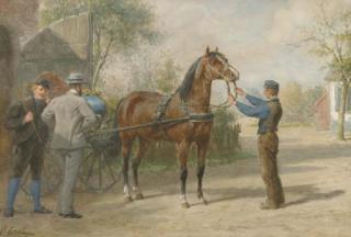 Otto Eerelman - Preparing for a carriage ride