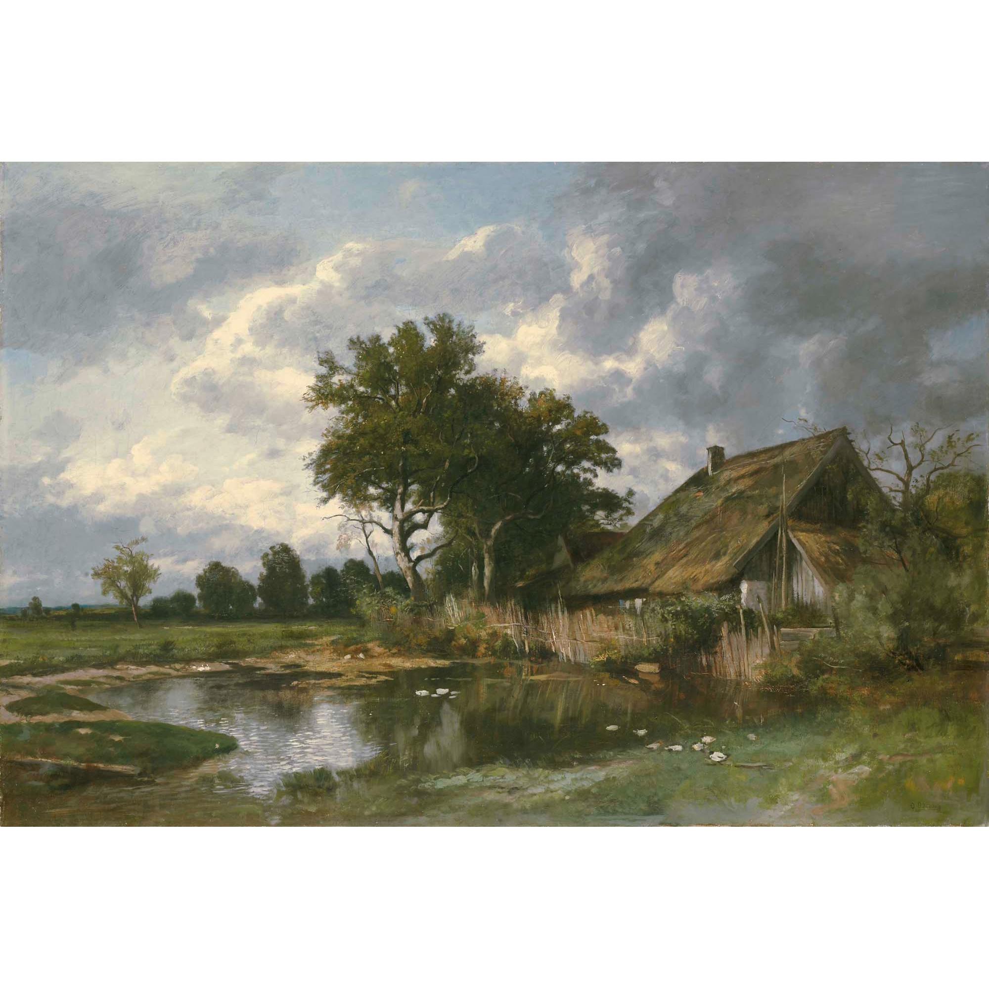Otto Frölicher - Bauernhaus Mit Ententeich Farmhouse With Duckpond