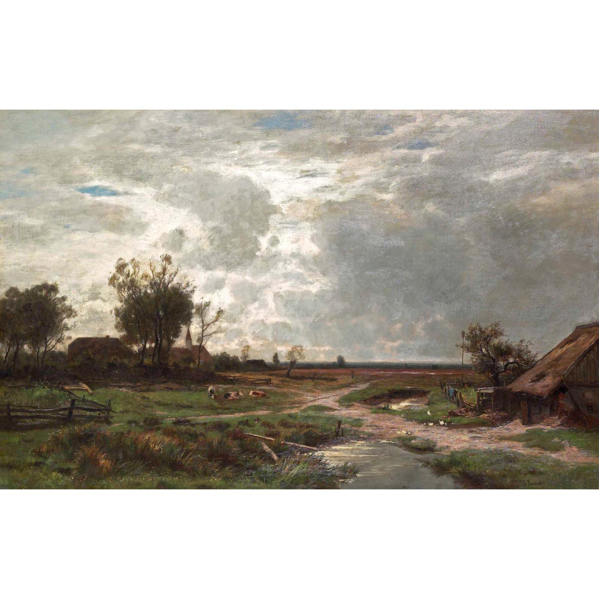 Otto Frölicher - Flache Landschaft Bei München Landscape Near Munich