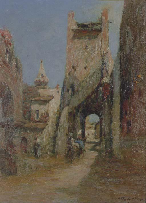 Otto Geleng - Traveler through a Mediterranean Village