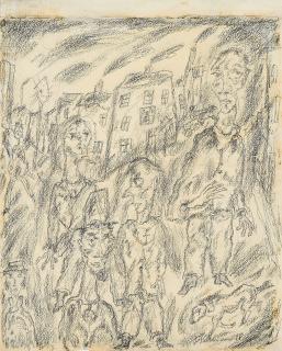 Otto Gleichmann - Ohne Titel (Menschen auf der Straße).