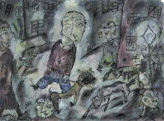 Otto Gleichmann - Straßenszene.