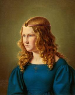 Otto Grashof - Porträtstudie Mademoiselle Reichart.