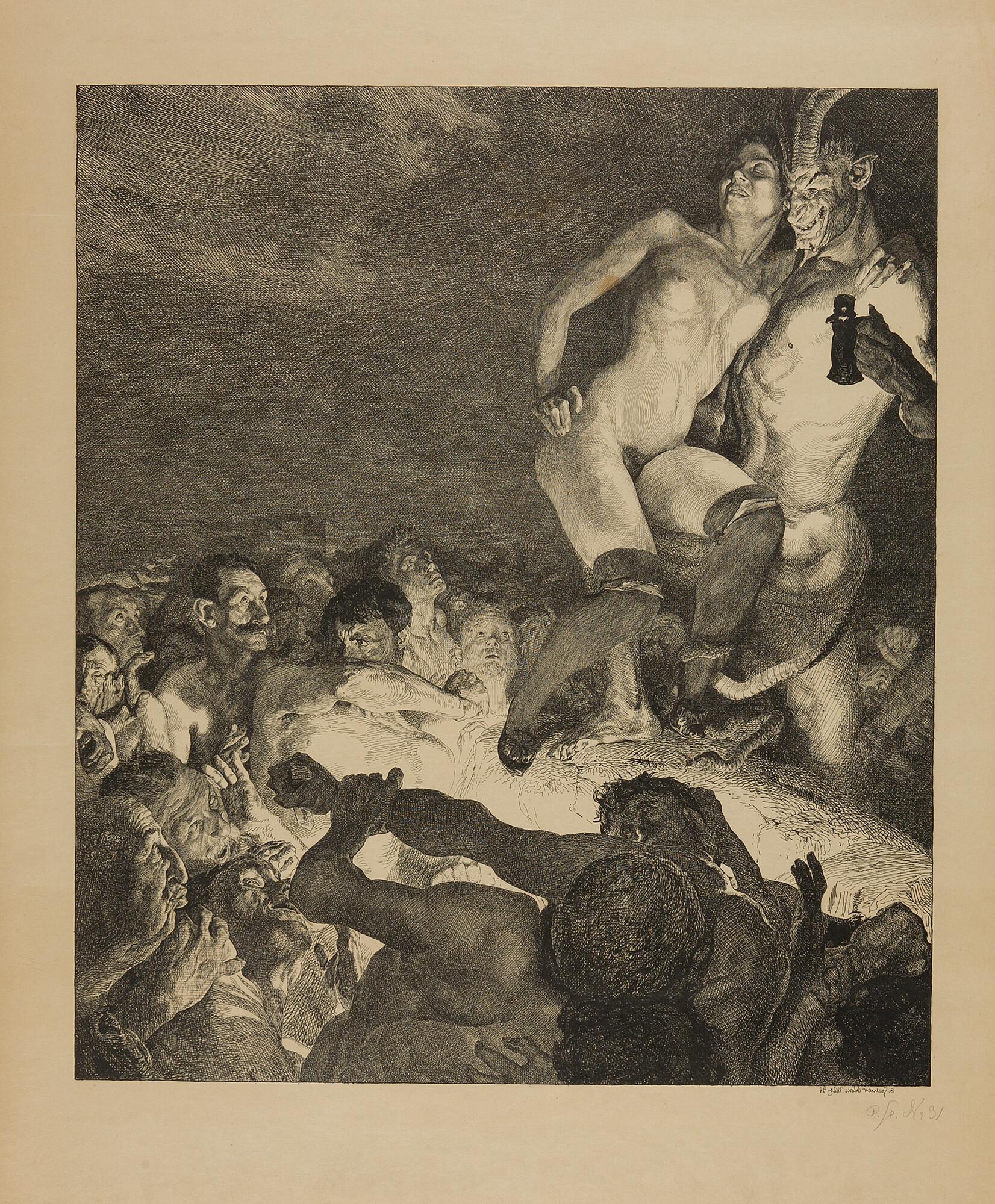 Otto Greiner - Der Teufel zeigt das Weib dem Volke.