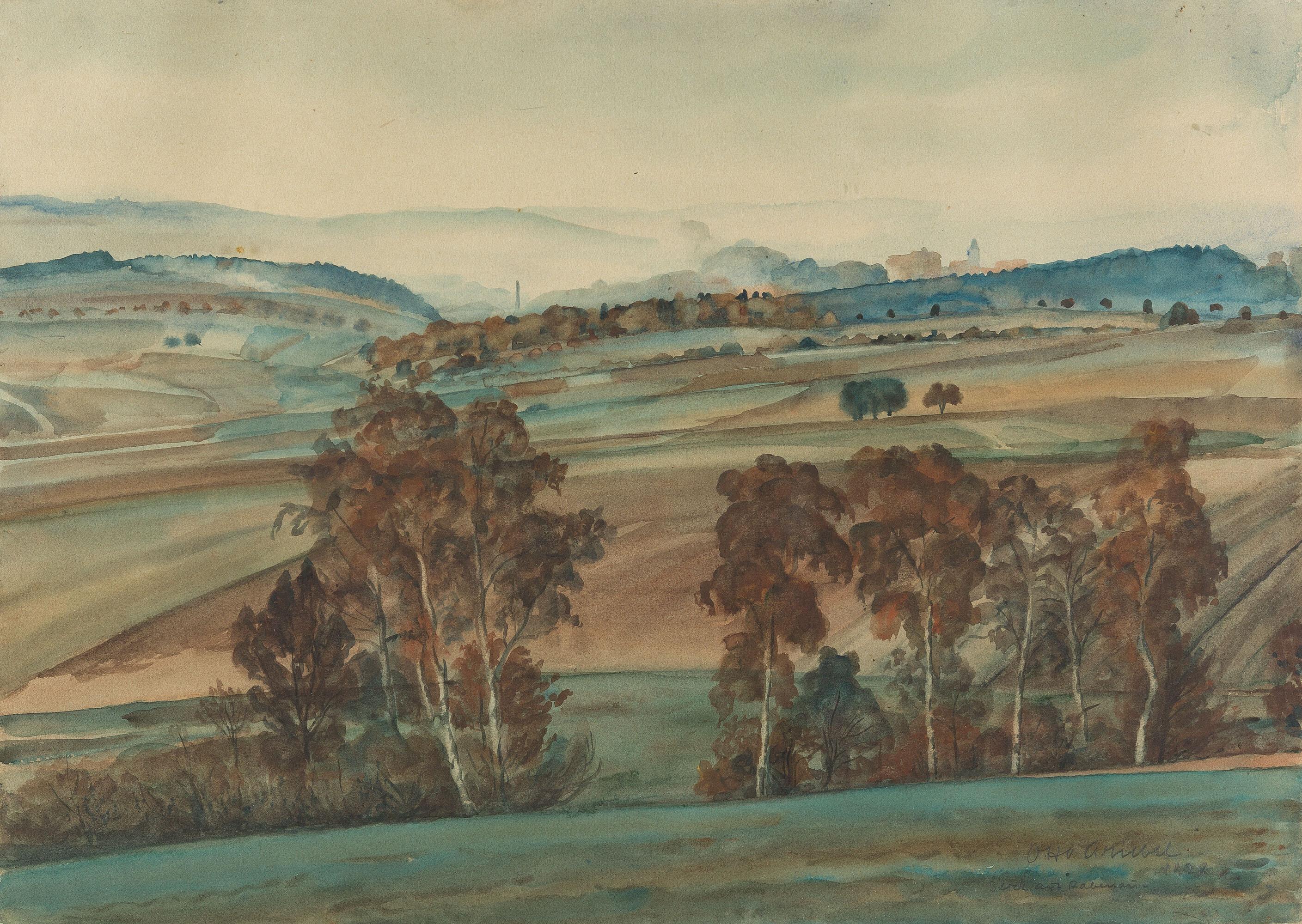 Otto Griebel - „Blick auf Rabenau“.