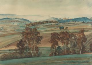 Otto Griebel - „Blick auf Rabenau“.