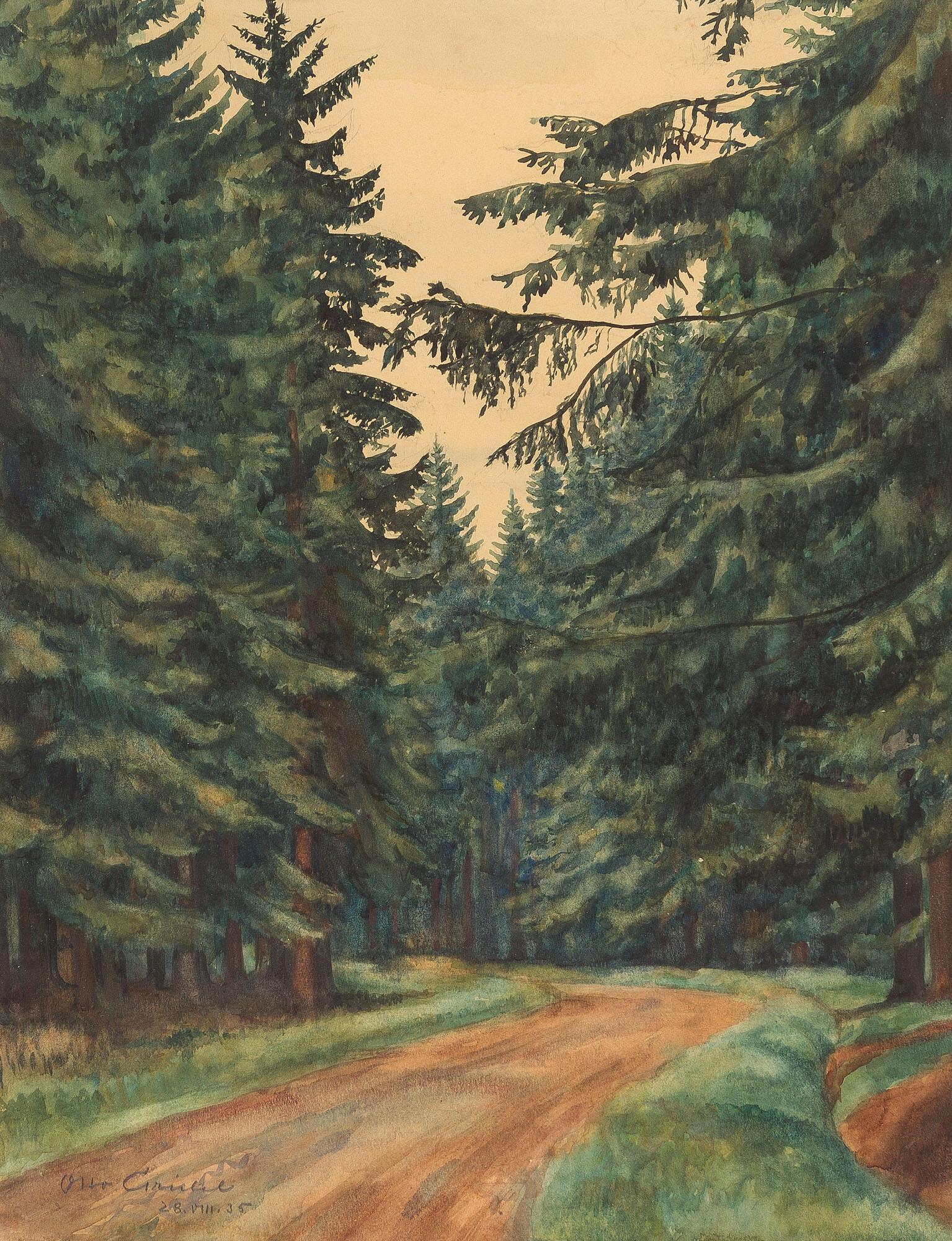 Otto Griebel - Waldweg.