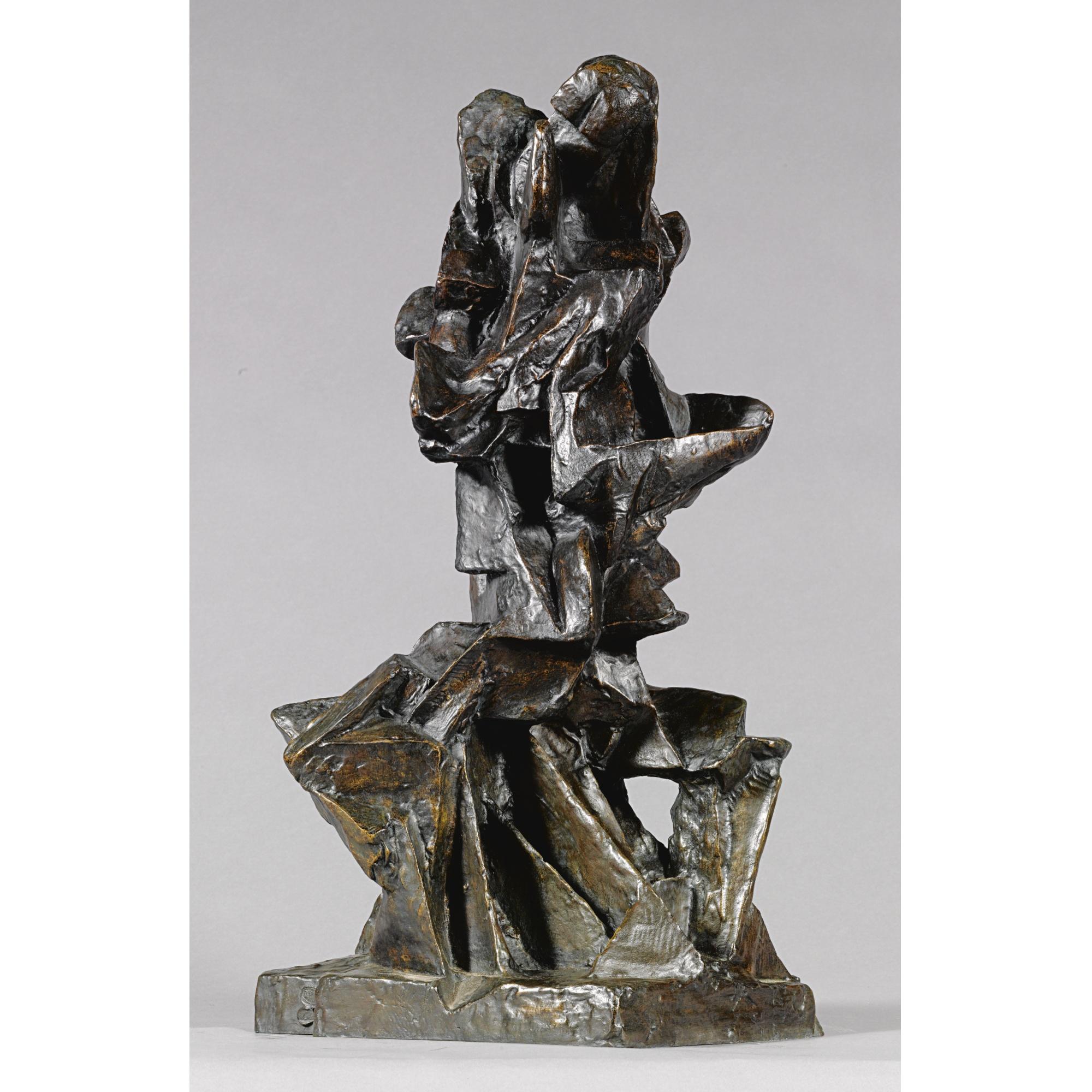 Otto Gutfreund - Czech lovers, Embracing Figures (Milenci, Objímající Se Postavy)