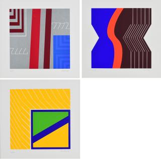 Otto Herbert Hajek - Mappe mit 3 Serigrafien.