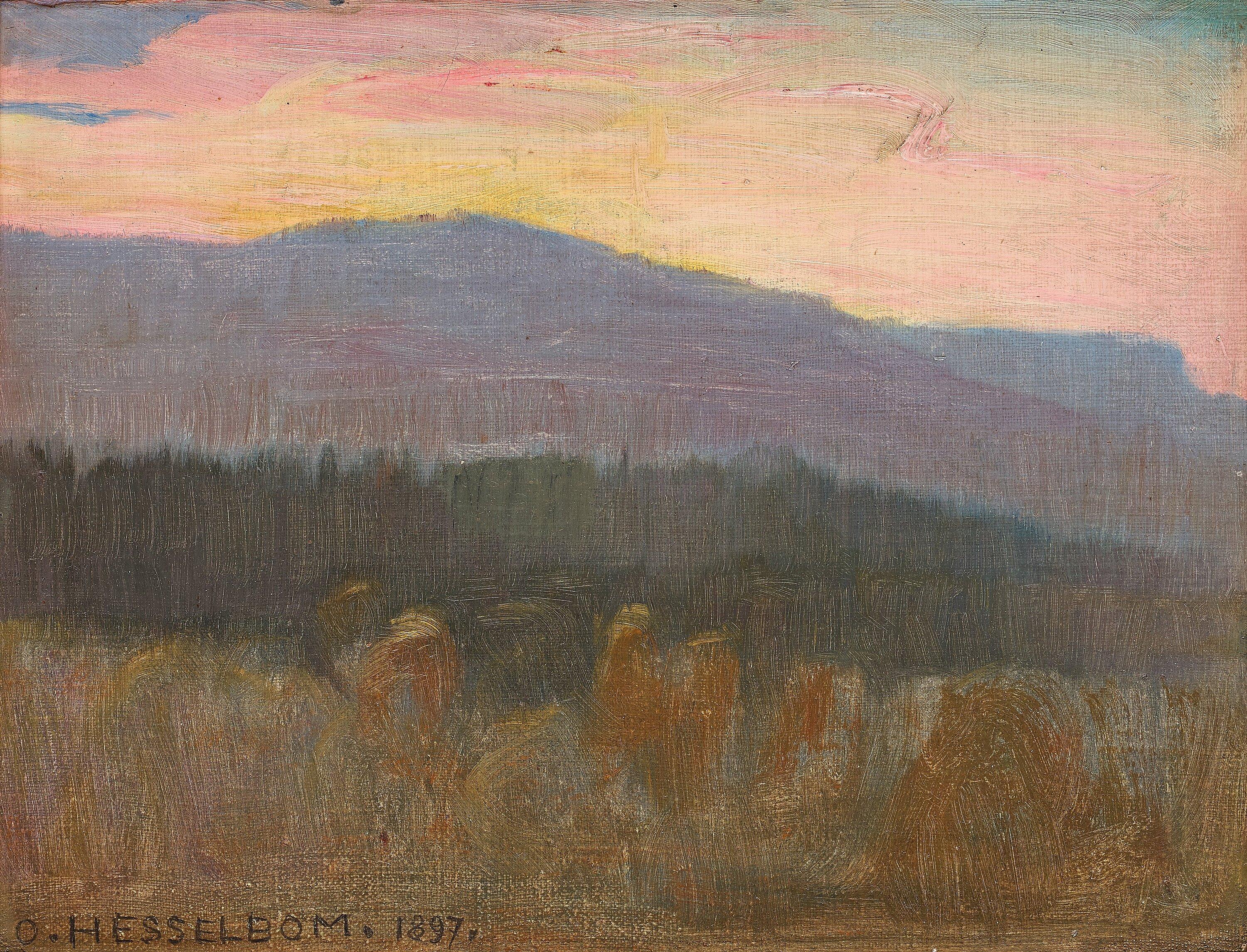 Otto Hesselbom - Early morning, scene from Dalsland, Sweden