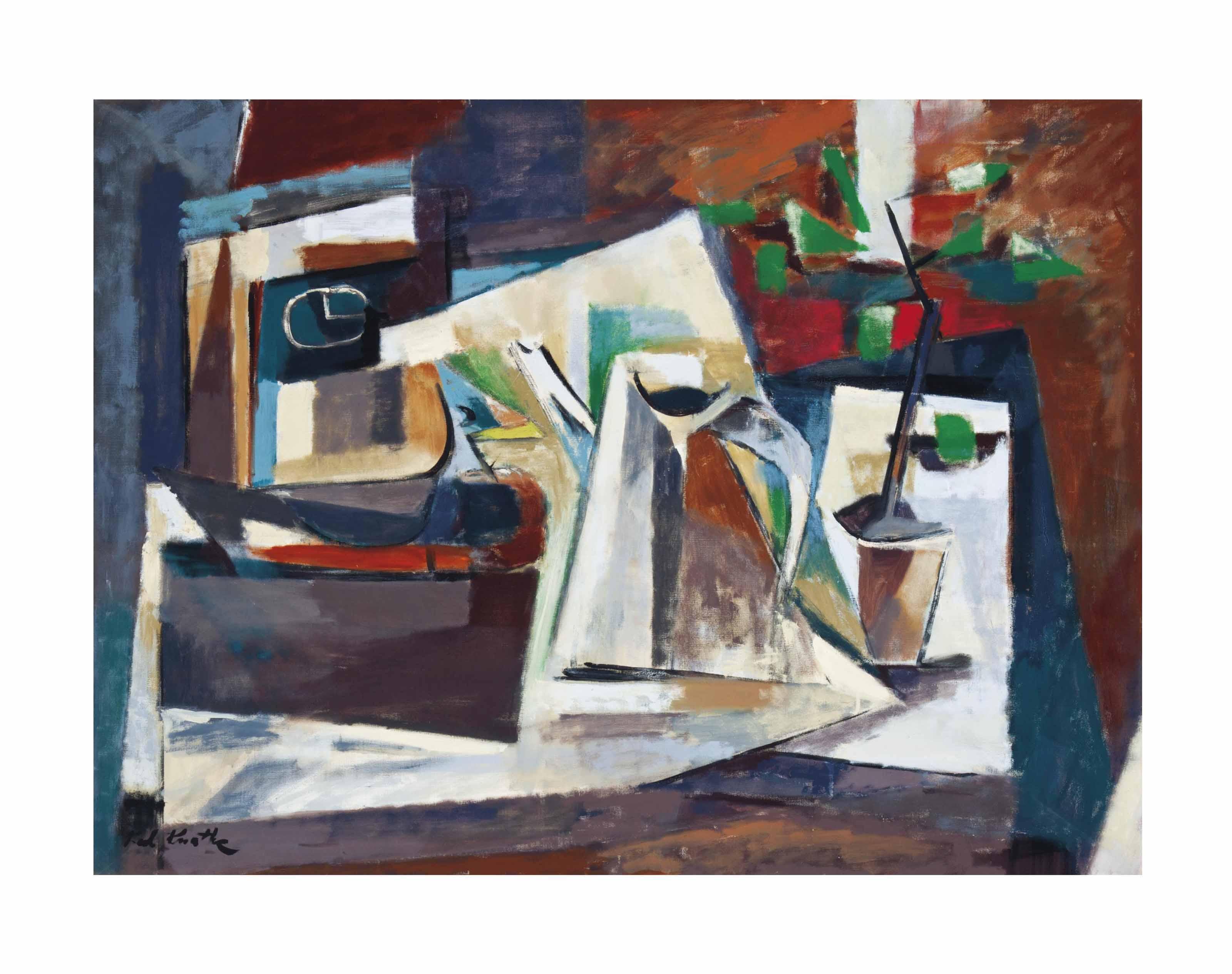 Otto Karl Knaths - Black Face Clock