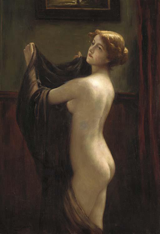 Otto Lingner - A woman undressing