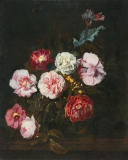 Otto Marseus van Schrieck - Bouquet mit Rosen
