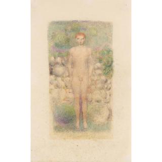 Otto Meyer-Amden - Stehender Knabenakt Standing Nude Boy