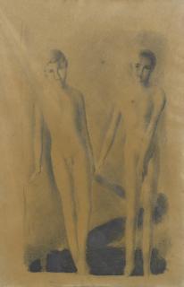 Otto Meyer-Amden - Zwei stehende Knabenakte