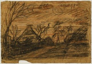 Otto Modersohn - Dorfstraße in Fischerhude.