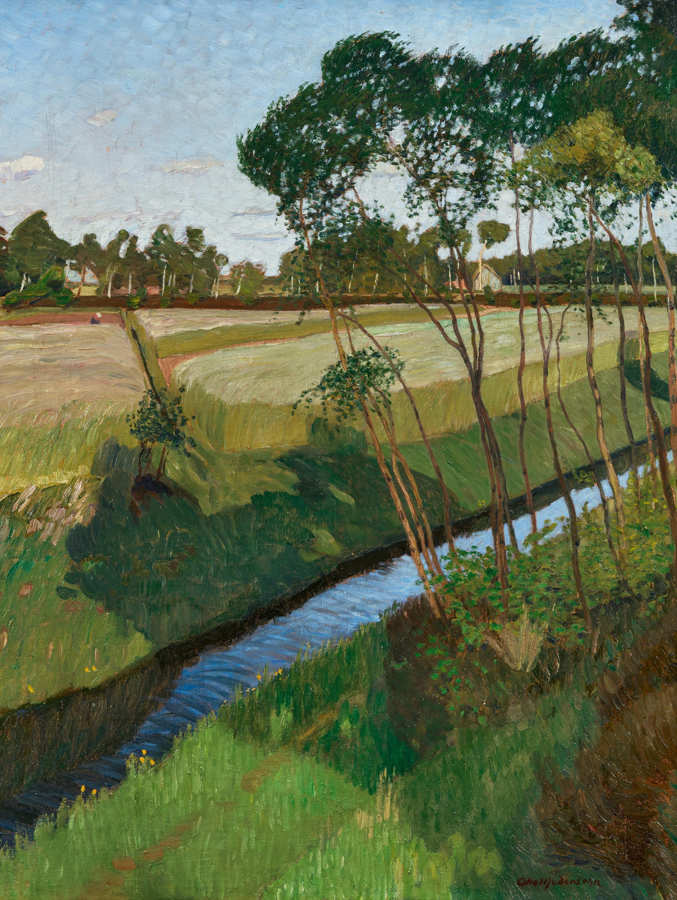 Otto Modersohn - Frühjahr im Moor / Am Ostendorfer Schiffgraben.