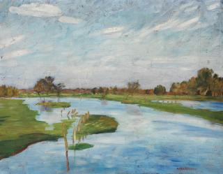 Otto Modersohn - Überschwemmte Wümmewiesen