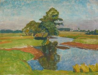 Otto Modersohn - Wiesenlandschaft am alten Wümme-Nordarm