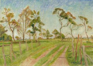 Otto Modersohn - Wiesenweg im Frühjahr