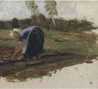 Otto Modersohn - Woman at work in the field