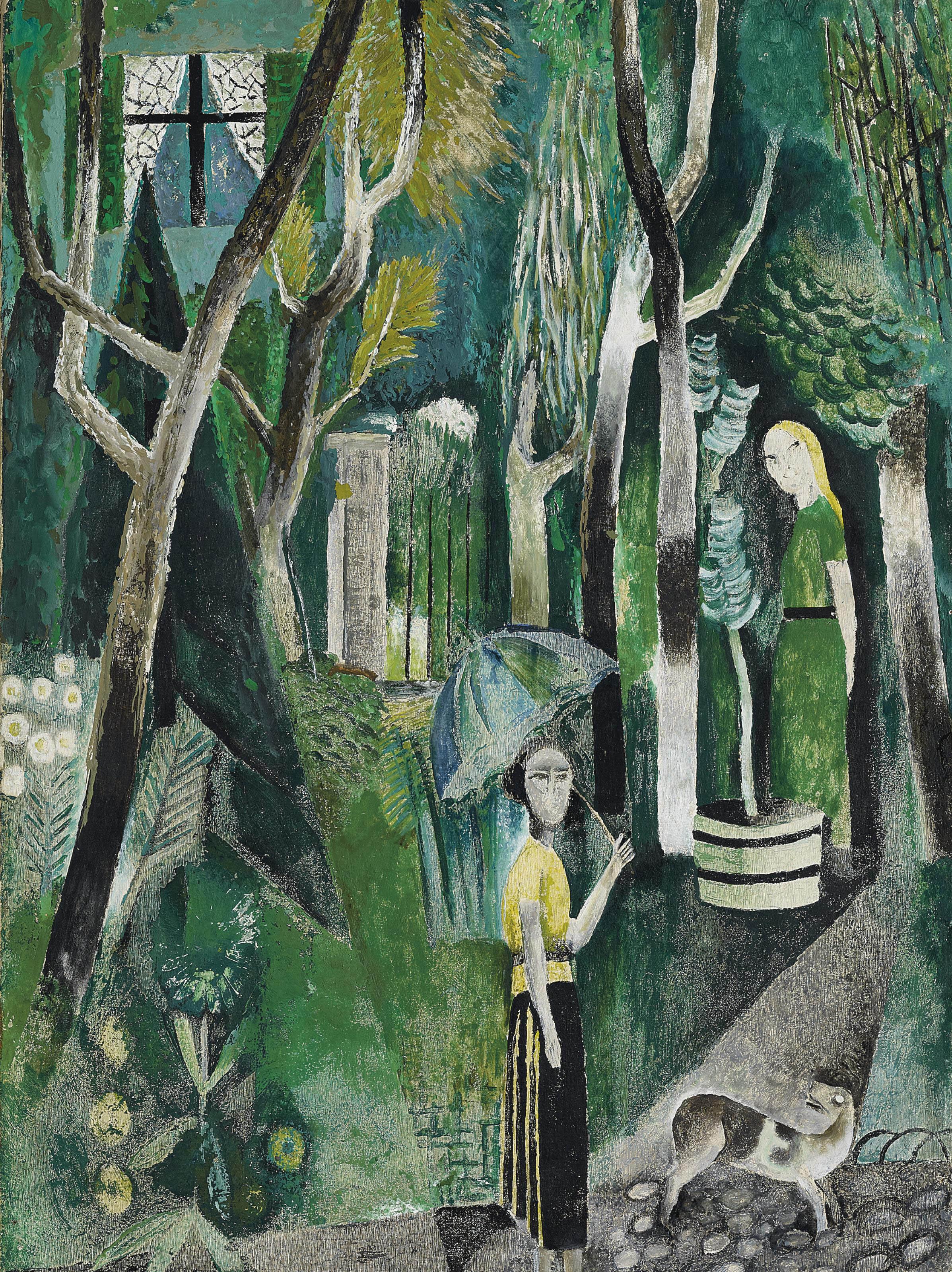 Otto Morach - Mädchen im Wald, um 1924