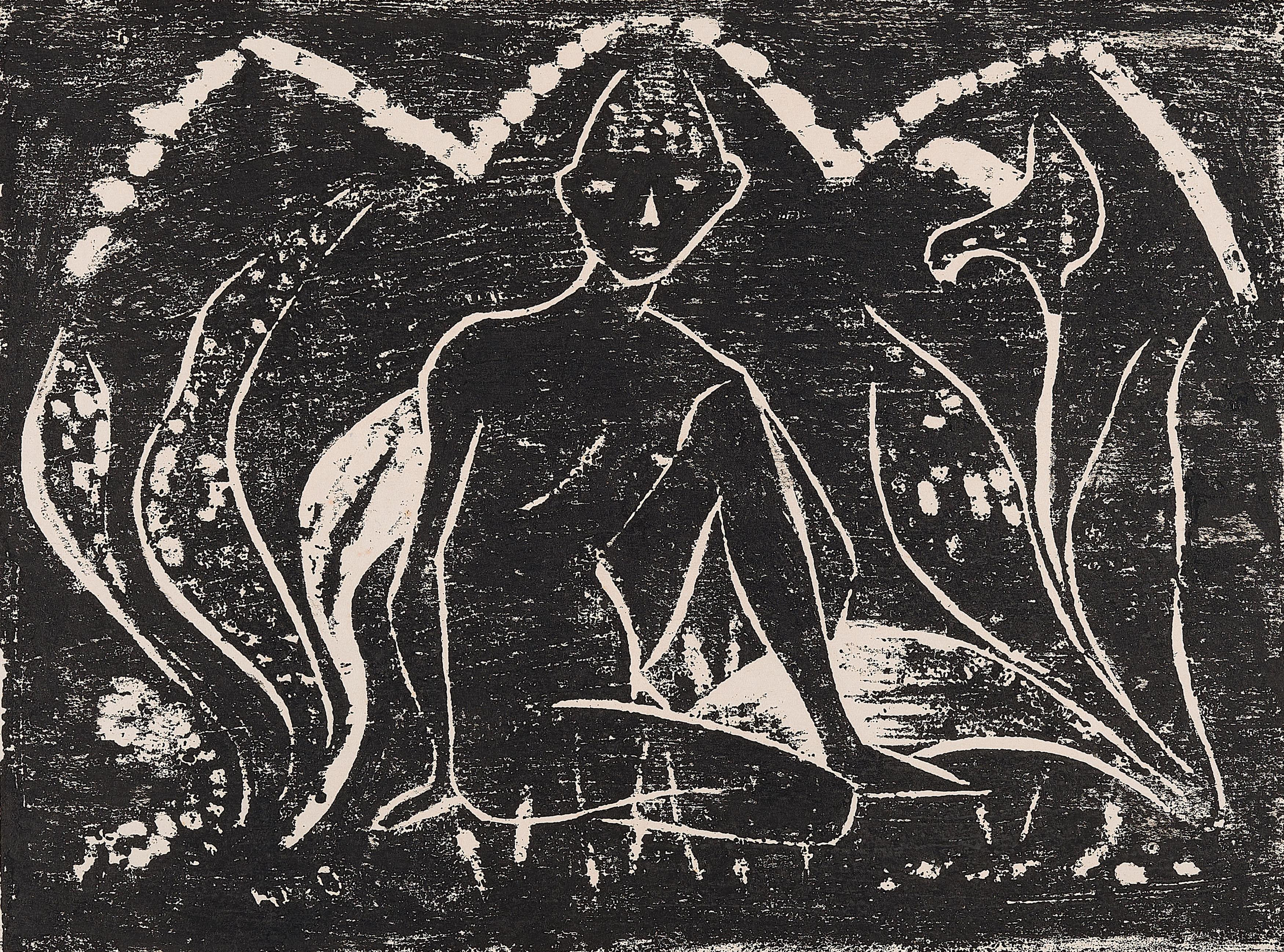 Otto Mueller - Knabe mit Blattpflanzen (Knabe im Schilf).