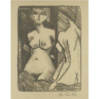 Otto Müller - Mädchenakt Vor Dem Spiegel (Karsch 132)