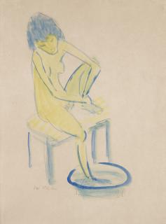 Otto Mueller - Sich waschender Akt