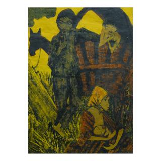 Otto Müller - Zigeunerfamilie Am Planwagen (Karsch 167 Iii)
