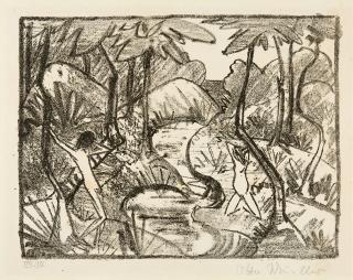 Otto Mueller - Zwei Figuren am Waldbach 2.