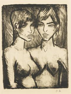 Otto Müller - Zwei Mädchen-Halbakte (Karsch 121.B)