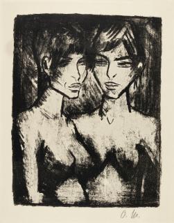 Otto Müller - Zwei Mädchen - Halbakte (Russisches Mädchenpaar) (K. 121)