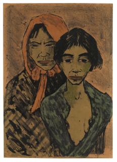 Otto Mueller - Zwei Zigeunerinnen (Zigeunermutter mit Tochter)