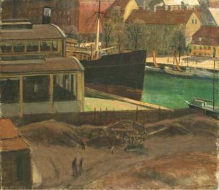 Otto Nielsen - Elevated View of A Harbour